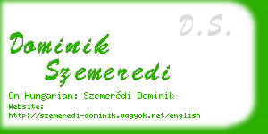 dominik szemeredi business card
